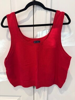 GAP CashSoft Crop Tank Size XL Modern Red